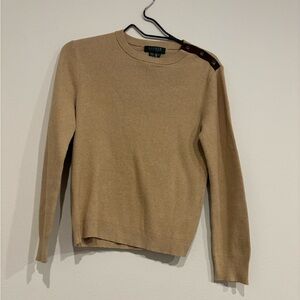 Ralph Lauren women’s sweater petite large 100% cotton